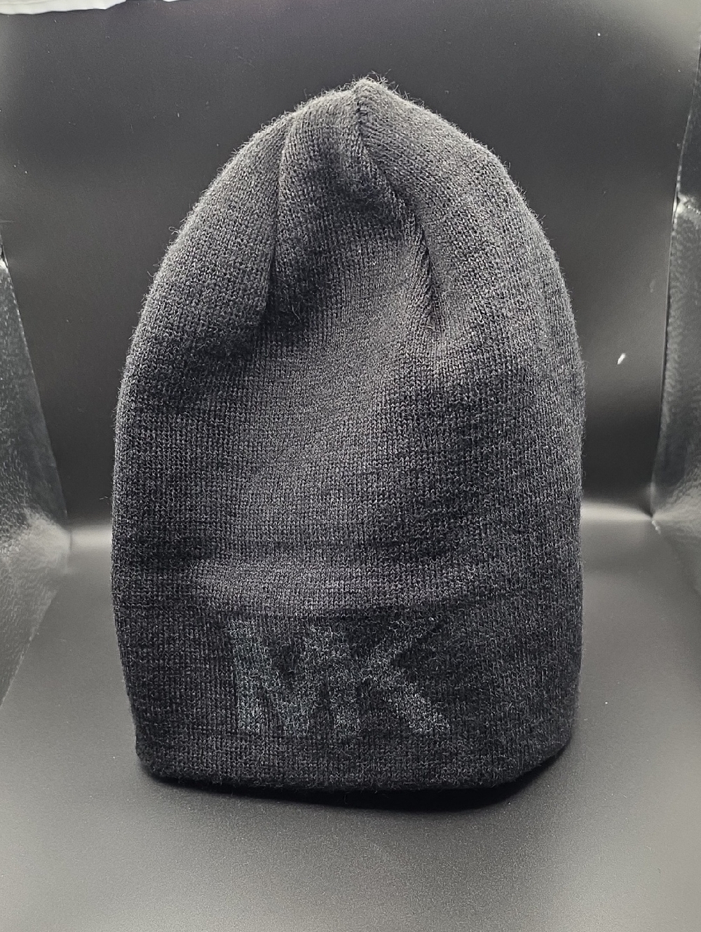 Michael Kors Men's Black Knit Beanie with Subtle MK Logo